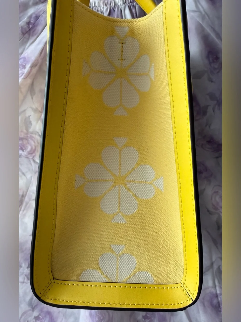 Kate Spade Spade Flower Two-Tone Canvas Manhattan Small Tote Bag